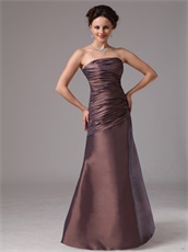 Strapless Old Women Mother Of Bride Dress Wedding Ceremony Cheap Price