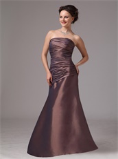 Strapless Old Women Mother Of Bride Dress Wedding Ceremony Cheap Price