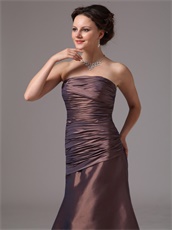 Strapless Old Women Mother Of Bride Dress Wedding Ceremony Cheap Price