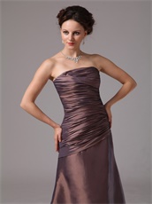 Strapless Old Women Mother Of Bride Dress Wedding Ceremony Cheap Price