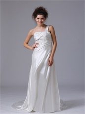 Noble One Shoulder Ivory Lucidus Celebrity Prom Dresses Award Ceremony