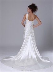 Noble One Shoulder Ivory Lucidus Celebrity Prom Dresses Award Ceremony