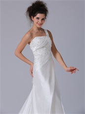 Noble One Shoulder Ivory Lucidus Celebrity Prom Dresses Award Ceremony