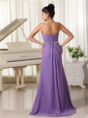 Endearing Sweetheart High Slit Long Purple Evening Dress Refund Guarantee