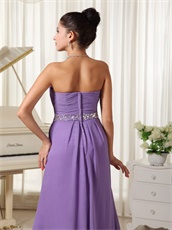 Endearing Sweetheart High Slit Long Purple Evening Dress Refund Guarantee