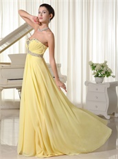 Top Selling Sweetheart Light Yellow Female Private Party Dress Online