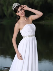 Comfortable Strapless Empire Waist Sweep Maternity Dress For Lawn Wedding Clearence