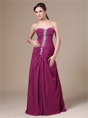 Sweetheart Red Purple Floor-length Annual Dinner Prom Dress Factory Direct