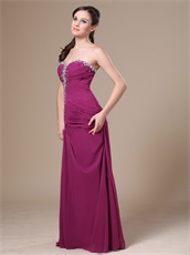 Sweetheart Red Purple Floor-length Annual Dinner Prom Dress Factory Direct