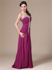 Sweetheart Red Purple Floor-length Annual Dinner Prom Dress Factory Direct