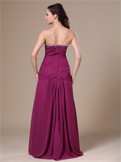 Sweetheart Red Purple Floor-length Annual Dinner Prom Dress Factory Direct