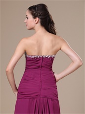 Sweetheart Red Purple Floor-length Annual Dinner Prom Dress Factory Direct