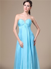 Svelte Long Aqua Blue Summer Celebrity Evening Dress Free Shipping UPS