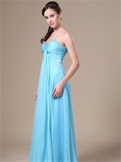 Svelte Long Aqua Blue Summer Celebrity Evening Dress Free Shipping UPS