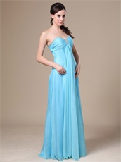 Svelte Long Aqua Blue Summer Celebrity Evening Dress Free Shipping UPS