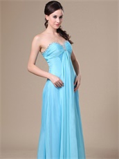 Svelte Long Aqua Blue Summer Celebrity Evening Dress Free Shipping UPS