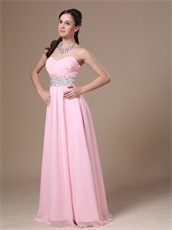 Good Reviews Sweetheart Pink Chorus Prom Dress With Beaded Belt