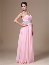 Good Reviews Sweetheart Pink Chorus Prom Dress With Beaded Belt