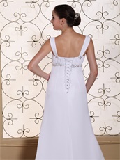 Terse V-neck Beaded Chest Chiffon Column Mother Of The Bride Dress Promotion