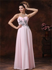 Appliques Light Pink Chiffon Homecoming Dress Girl First Choice