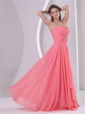 Practical Floor-length Watermelon Vocal Accompaniment Prom Dress Free Shipping