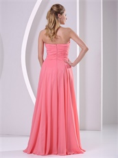 Practical Floor-length Watermelon Vocal Accompaniment Prom Dress Free Shipping