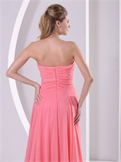 Practical Floor-length Watermelon Vocal Accompaniment Prom Dress Free Shipping