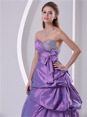 Dignified Lower Back Bulging Purple Costume Party Gown Website