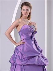 Dignified Lower Back Bulging Purple Costume Party Gown Website