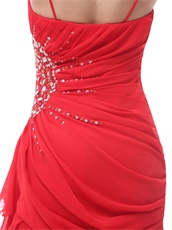 New Fashion Spaghetti Straps Prom Dresses With Court Train For Women