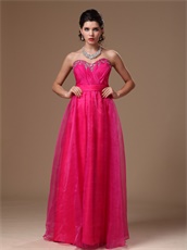 Sweetheart Empire Waist Easeful Fuchsia Pregnant Prom Dress Custom Made