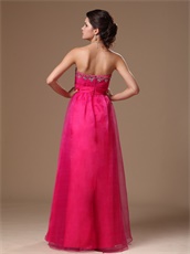 Sweetheart Empire Waist Easeful Fuchsia Pregnant Prom Dress Custom Made