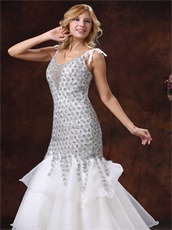 Flickering Diamond Cover With Lace Layers Prom Dress Private Custom