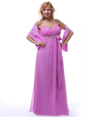 Spaghetti Graceful Light Violet Prom Dress With Bowknot New Arrival-online