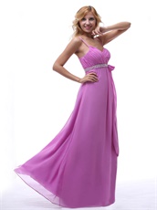 Spaghetti Graceful Light Violet Prom Dress With Bowknot New Arrival-online