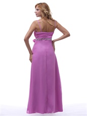 Spaghetti Graceful Light Violet Prom Dress With Bowknot New Arrival-online