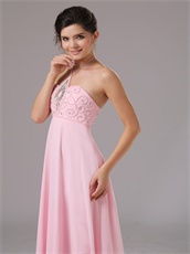 Baby Pink Halter Pregnant Women Prom Dress Rhombus By Crystals 