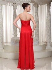 Affordable V Shaped Red Chiffon Princess Gathering Party Dress Most Choice