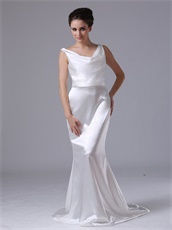 Professional V-Neck Silk Like Satin Mermaid Event Evening Dress Sample Dress