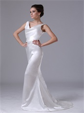 Professional V-Neck Silk Like Satin Mermaid Event Evening Dress Sample Dress