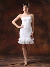 Affordable Short Homecoming Dress With Two Layers Lace Hemline