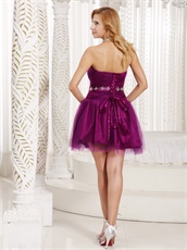 Strapless Magenta Homecoming Dress And Gown For University Girl