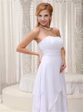 Terse White Tea-length 2 Layers Party Dress Full Size Customization