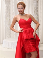 Sweetheart High-low Red Pageant Dress For Formal Party Superstar Same Style