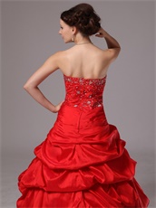 Beading Basque Bodice and Bubble Girl s First Prom Ball Dress