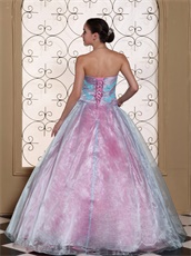 Low Price Appliques Quinceanera Dress Ice Blue With Pink Lining