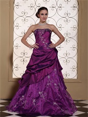 Court Style Dark Purple Ball Gown Lolita With Embroidery