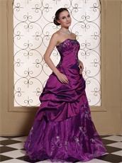 Court Style Dark Purple Ball Gown Lolita With Embroidery