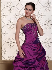 Court Style Dark Purple Ball Gown Lolita With Embroidery