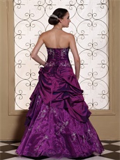 Court Style Dark Purple Ball Gown Lolita With Embroidery